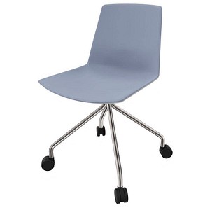 Quadrifoglio Besucherstuhl Clue blau, grau Stoff, 1 St.