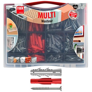 TOX Monteur Multi TRI 094901021 Dübel- und Schrauben-Sortiment, 336-teilig