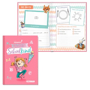 Häfft® Verlag Freundebuch Endlich Schulkind DIN A5 liniert, rosa Hardcover 48 Seiten, 1 St.