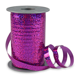 PRÄSENT Geschenkband HOLLY Holographic magenta 10 mm x 200 m