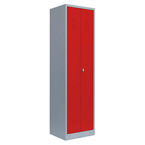 LÜLLMANN Spind feuerrot, lichtgrau 510424, 1 Schließfach 60,0 x 50,0 x 180,0 cm