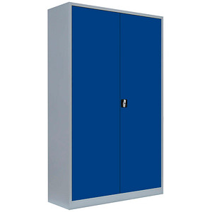 LÜLLMANN Stahlschrank 530381 enzianblau, lichtgrau 4 Fachböden 120,0 x 60,0 x 195,0 cm, aufgebaut, 1 St.