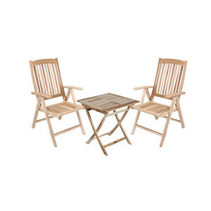 Garden Pleasure Sitzgruppe JAVA, natur Holz, 3-teilig