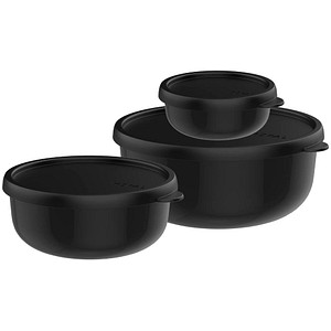 MEPAL Frischhaltedosen-Set Lumina 2.0 schwarz 0,25/0,75/1,5 l, 1 Set