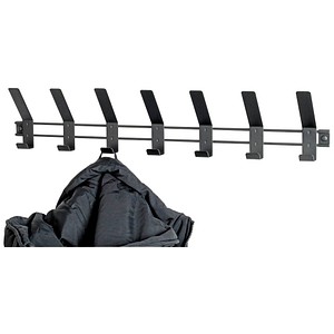HAKU Möbel Wandgarderobe 54535 schwarz Metall 7 Haken 74,0 x 14,0 cm, 1 St.