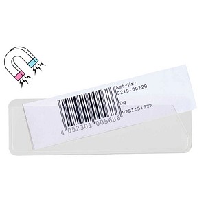 EICHNER Etikettenhalter magnetisch weiß 12,0 x 4,0 cm, 50 St.