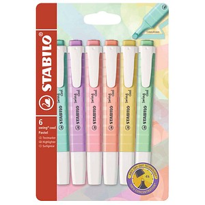STABILO swing cool Pastel Textmarker farbsortiert, 6 St.