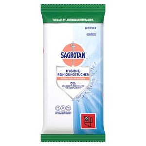 SAGROTAN® feuchte Allzweck-Reinigungstücher 1-lagig weiß, 60 Tücher