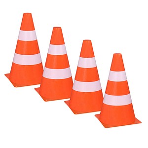 Idena Spielzeug-Leitkegel orange, weiß 24,0 cm, 4 St.