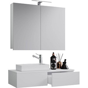 VCM my bath Badmöbel-Set 3-teilig Gudas 914835 weiß 85,0 x 35,0 x 14,0 cm