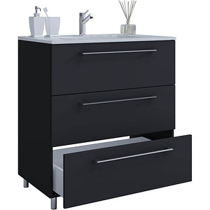 VCM my bath Badmöbel-Set 2-teilig Schubo 914854 schwarz 80,0 x 46,0 x 86,0 cm
