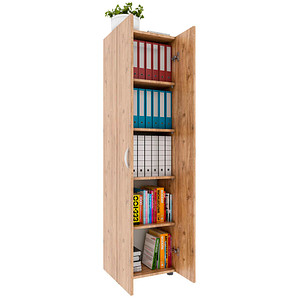 VCM my office Aktenschrank Ulas, 918435 eiche 4 Fachböden 49,0 x 34,0 x 178,0 cm