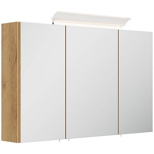 POSSEIK Spiegel mit Beleuchtung 120 eiche gold 120,0 x 17,0 x 62,0 cm