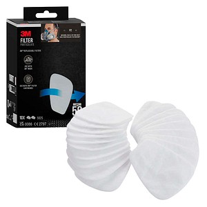 3M Filter für Atemschutzmasken 5925 P2 EN 143:2021, 10 Paar