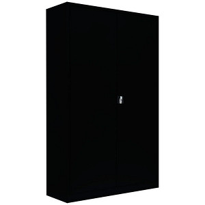 LÜLLMANN Stahlschrank 530379 tiefschwarz 4 Fachböden 120,0 x 42,2 x 195,0 cm, aufgebaut, 1 St.