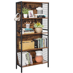 VASAGLE Bücherregal braun, schwarz 74,0 x 30,0 x 155,0 cm, 1 St.