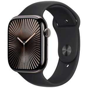 Apple Watch Series 10 46 mm Titan (GPS+Cellular) Sportarmband M/L  schwarz