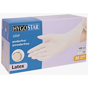 HYGOSTAR unisex Einmalhandschuhe GRIP weiß Größe M, 100 St.