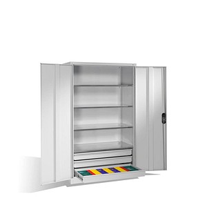 CP Stahlschrank 8932-503 S10238 lichtgrau 4 Fachböden 120,0 x 60,0 x 195,0 cm, aufgebaut, 1 St.