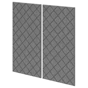 HAMMERBACHER Akustikpaneele Wand, grau 50,0 x 100,0 cm, 2 St.