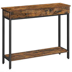 VASAGLE Konsolentisch rechteckig Spanplatte braun 100,0 x 30,0 x 80,0 cm, 1 St.