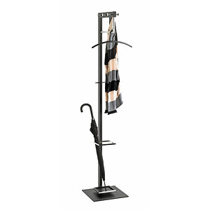 HAKU Möbel Kleiderständer 54553 schwarz Metall 8 Haken 35,0 x 175,0 cm, 1 St.