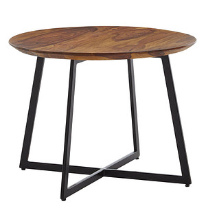 WOHNLING Couchtisch rund Massivholz sheesham 60,0 x 60,0 x 45,0 cm, 1 St.