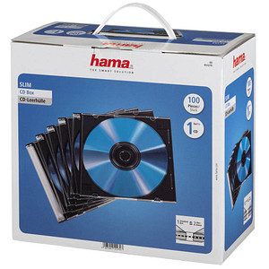 hama 1er CD-/DVD-Hüllen transparent, 100 St.