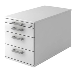 HAMMERBACHER Solid TC30 Rollcontainer weiß 4 Auszüge 42,8 x 80,0 x 51,2 cm