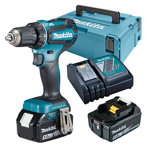 makita DDF485RTJ Akku-Bohrschrauber-Set 18,0 V, mit 2 Akkus