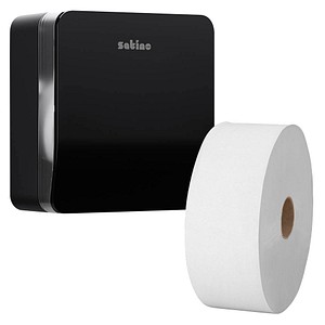 Satino Toilettenpapierspender HYGINITY S JT1 System 333405 schwarz Kunststoff, 1 St.