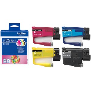 brother LC-527XLVAL schwarz, cyan, magenta, gelb Druckerpatronen, 4er-Set