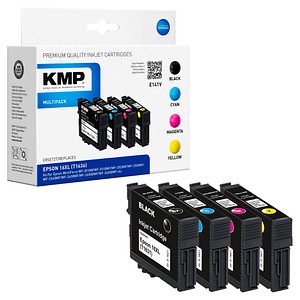 4 KMP E141V schwarz, cyan, magenta, gelb Tintenpatronen ersetzen EPSON 16XL / T1636XL 4 KMP E141V schwarz, cyan, magenta, gelb Tintenpatronen ersetzen EPSON 16XL / T1636XL