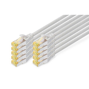 DIGITUS RJ45-Stecker/RJ-45 Stecker Netzwerkkabel DK-1644-A-010-10 1,0 m grau, 10 St.