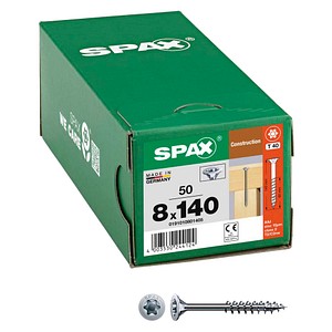 SPAX® Holzbauschrauben T40 Senkkopf WIROX 0191010801405 8 mm x 140 mm, 50 St.