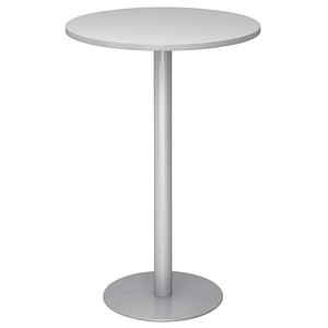 HAMMERBACHER Stehtisch rund Spanplatte lichtgrau 80,0 x 80,0 x 111,6 cm, 1 St.