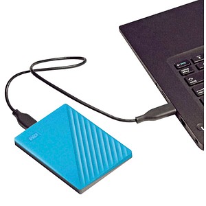 Western Digital My Passport 2 TB externe HDD-Festplatte blau, schwarz