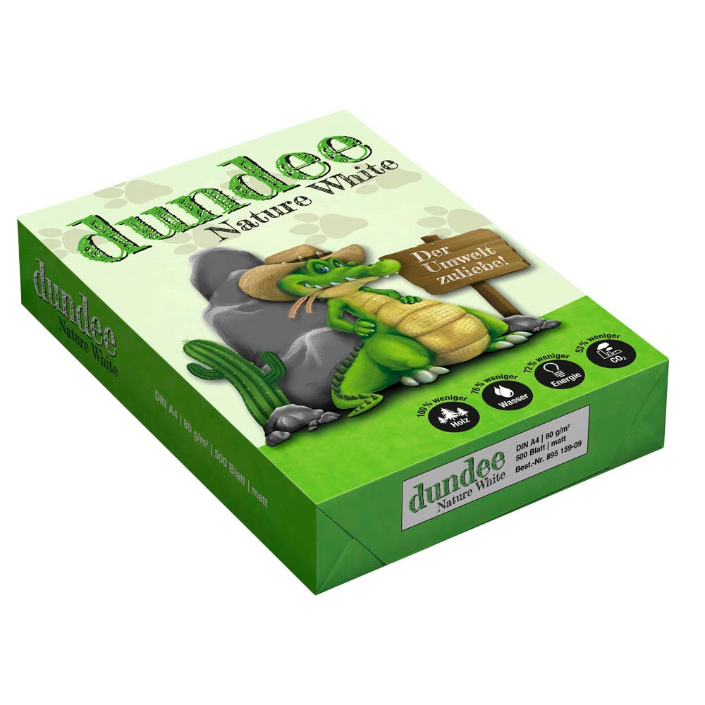 dundee Recyclingpapier Nature White DIN A4 80 g/qm 500 Blatt Printus