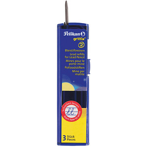 Pelikan griffix Feinminen-Bleistiftminen schwarz HB 2,0 mm, 3 St.