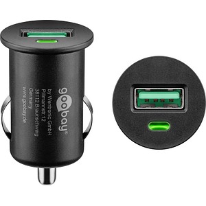 goobay Kfz-Ladeadapter schwarz, 18 Watt