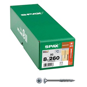 SPAX® Holzbauschrauben T40 Senkkopf WIROX 0191010802605 8 mm x 260 mm, 50 St.