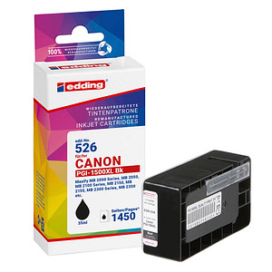 edding EDD-526  schwarz Druckerpatrone kompatibel zu Canon PGI-1500 XL BK