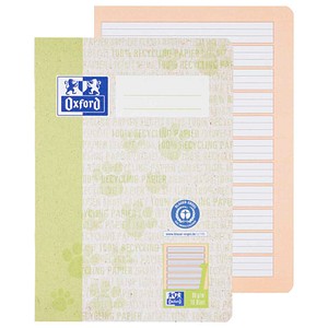 OXFORD Schulheft Recycling Lineatur 1 1. Schuljahr liniert DIN A5 ohne Rand, 16 Blatt, 1 St.