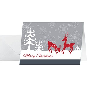 SIGEL Weihnachtskarten Red Deer DS256 DIN A6, 25 St.