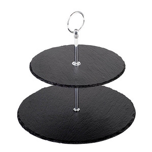 APS Etagere schwarz, silber Höhe: 24,0 cm, 1 St.