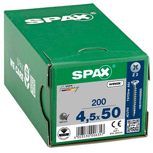 SPAX® Universalschrauben Z2 Senkkopf WIROX 50mm  x 4,5 mm, 200 St.