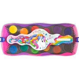 FABER-CASTELL Einhorn Wasserfarbkasten 12 Farben