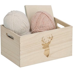 Zeller Hirsch Aufbewahrungsbox natur 30,0 x 20,0 x 16,0 cm, 1 St.