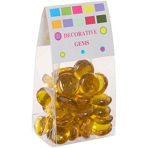 GLOREX Muggelsteine gelb Glasnuggets Ø 20,0 mm, 200,0 g, 1 Pack