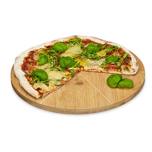 relaxdays Pizzateller Pizza braun Ø 33,0 cm, 1 St.